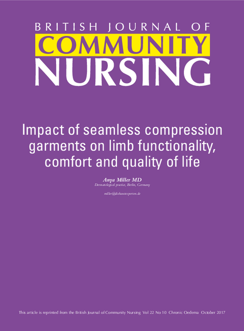 This article is reprinted from the British Journal of Community Nursing Vol 22 No 10 Chronic Oedema October 2017