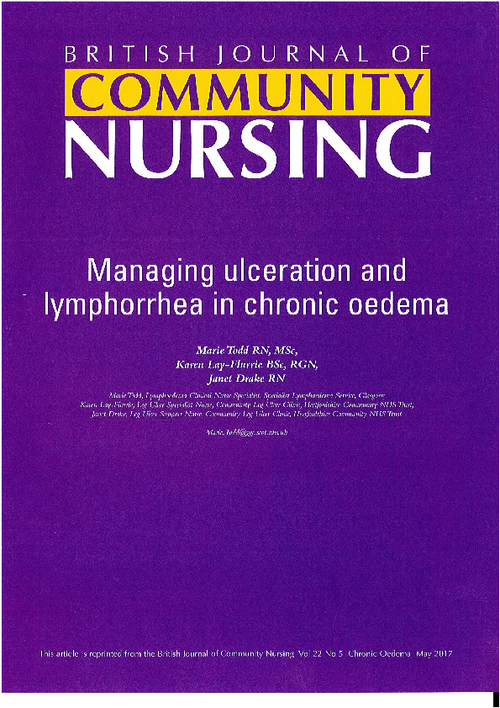 This article is reprinted from the British Journal of Community Nursing Vol 22 No 5 Chronic Oedema May 2017